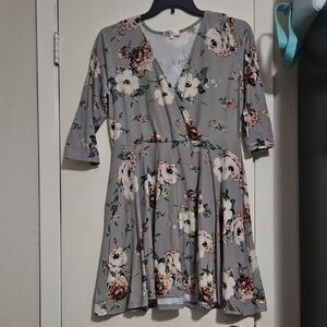 Stella Tweed Floral Long Sleeve Dress